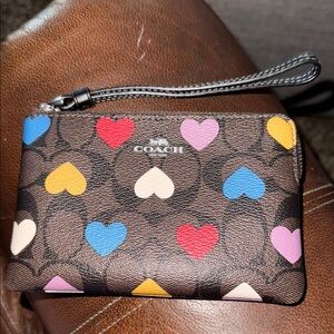 Coach Multicolor Heart Wristlet